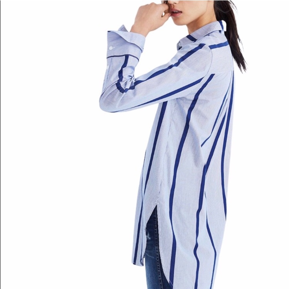 💥SOLD💥LAST CALL!! NWOT Madewell Stripe Button-up Tunic